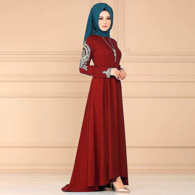 Women's Classical Irregular Swing Abaya Dress