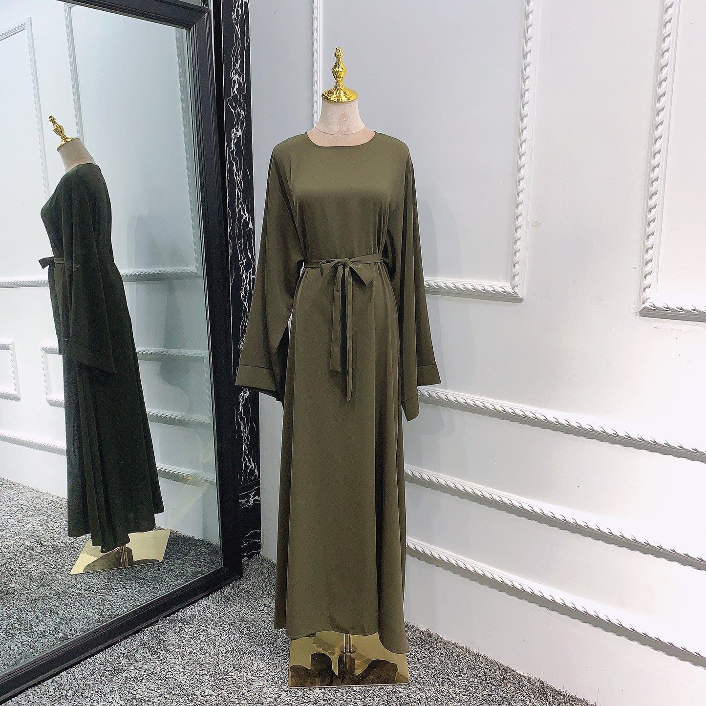 Women's Plain Casual Modest Dress