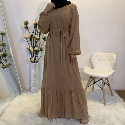 Women's Plain Unique Design Modest Abaya Dress