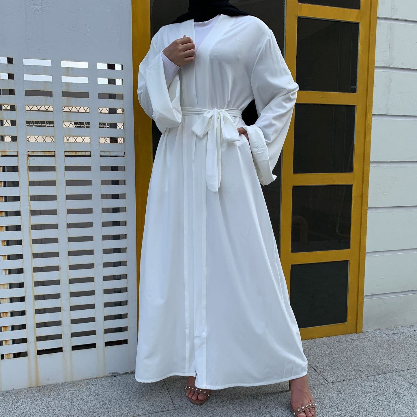 Women's Plain Lace Up Robe