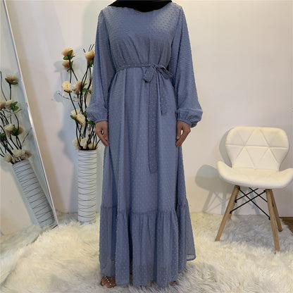 Women's Plain Unique Design Modest Abaya Dress