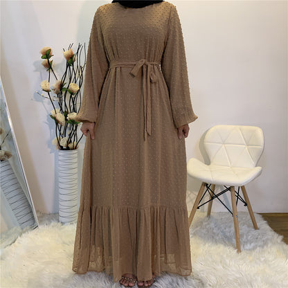 Women's Plain Unique Design Modest Abaya Dress