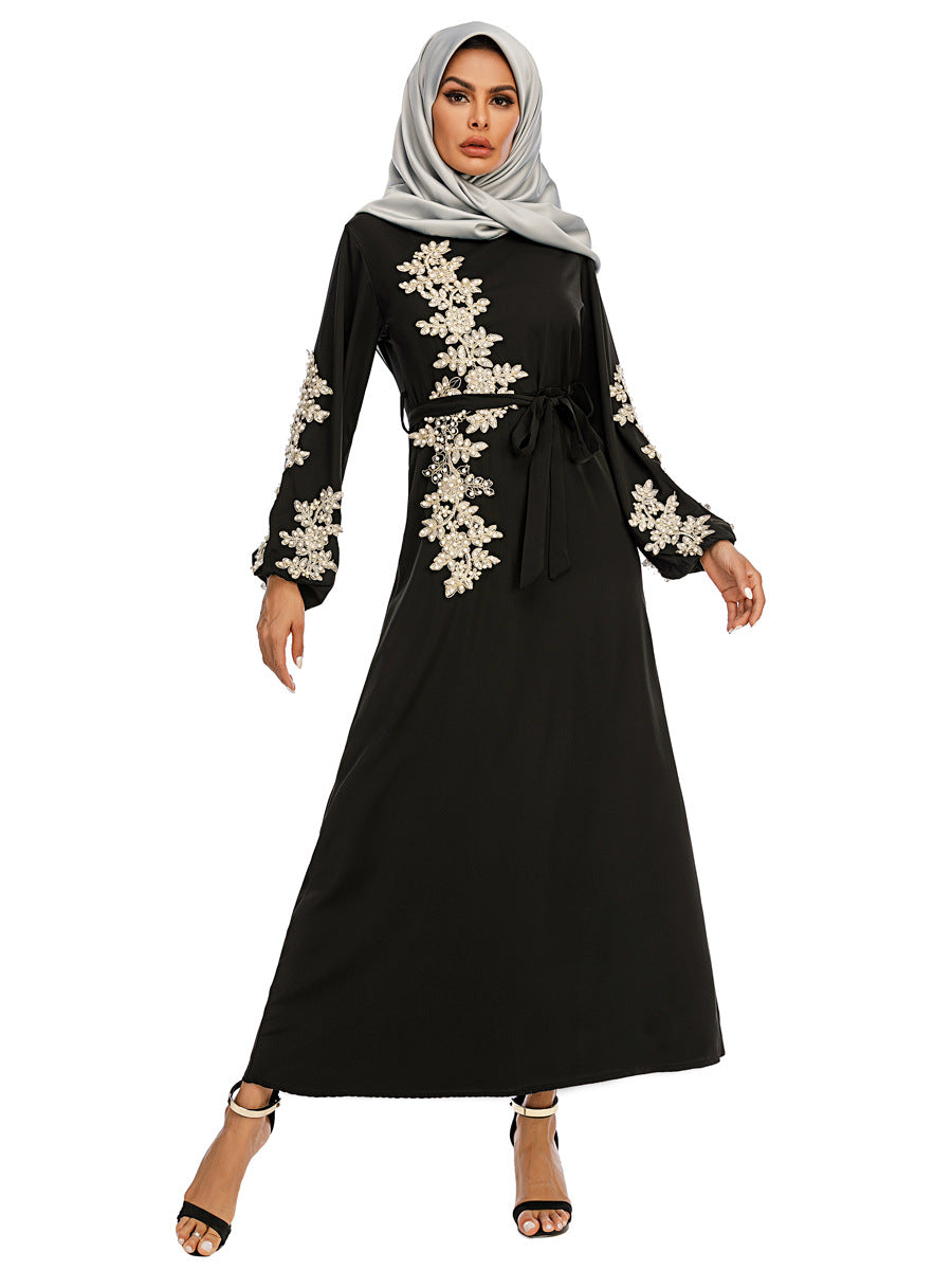 Embroidered Long-sleeved Dress