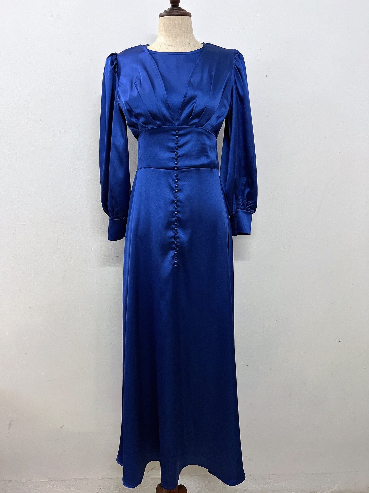 Beaded Elegant Satin Abaya Dress