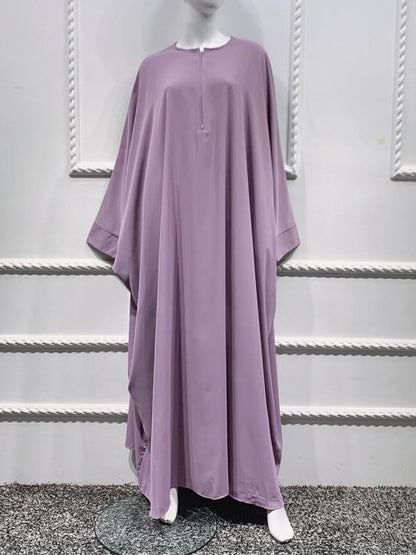 Women's Plain Bat Sleeve Abaya Dress