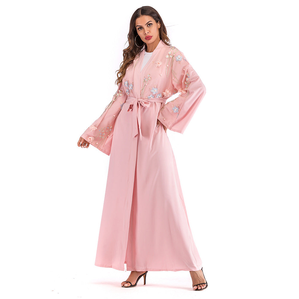 Women's Mesh Loose Lace Robe Dress