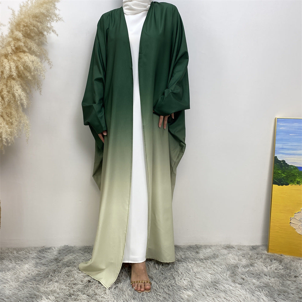 Women's Maxi Gradient Robe Open Abaya