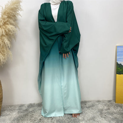 Women's Maxi Gradient Robe Open Abaya