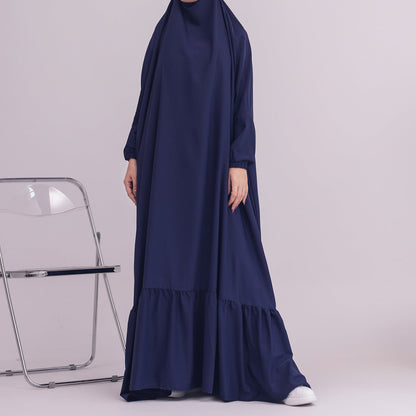 Women's Solid Color Modest Abaya Dress Jilbab