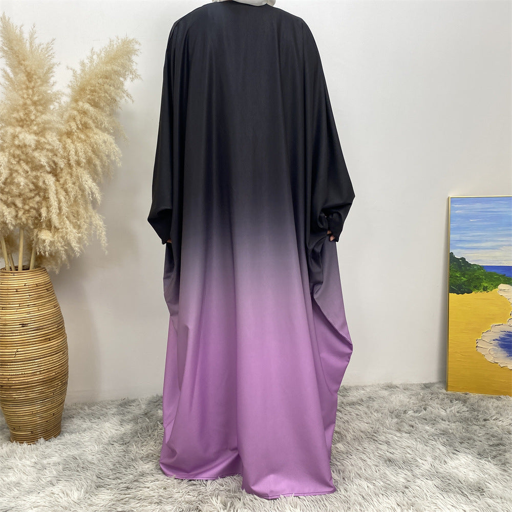 Women's Maxi Gradient Robe Open Abaya