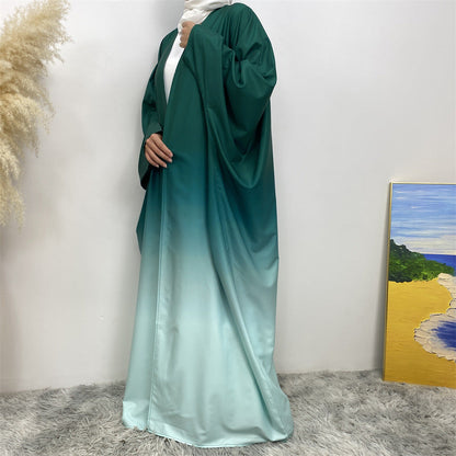 Women's Maxi Gradient Robe Open Abaya