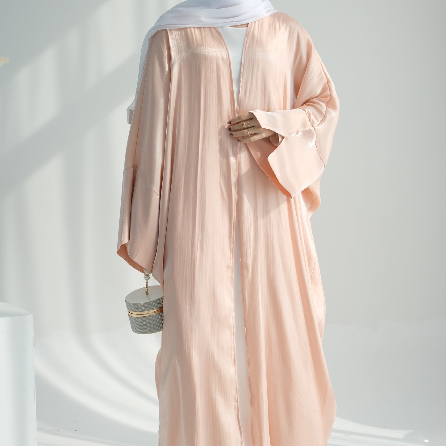 Plain Glitter Fabric Exquisite Robe