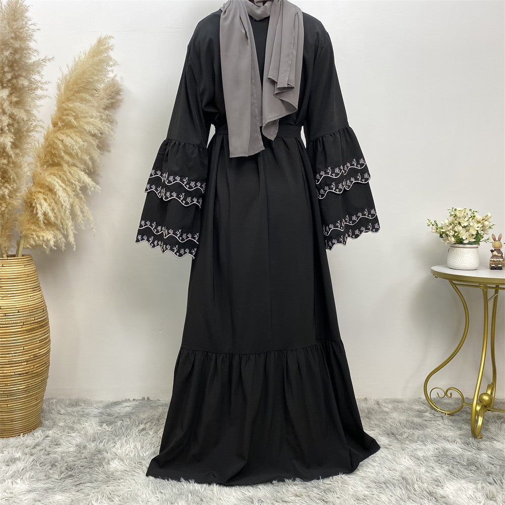 Modest Embroidered Slim Fitting Abaya Dress