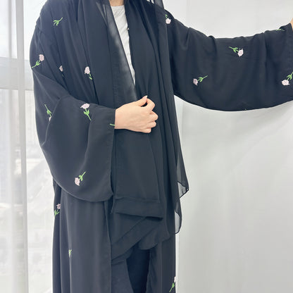 Flower Embroidery Graceful Robe