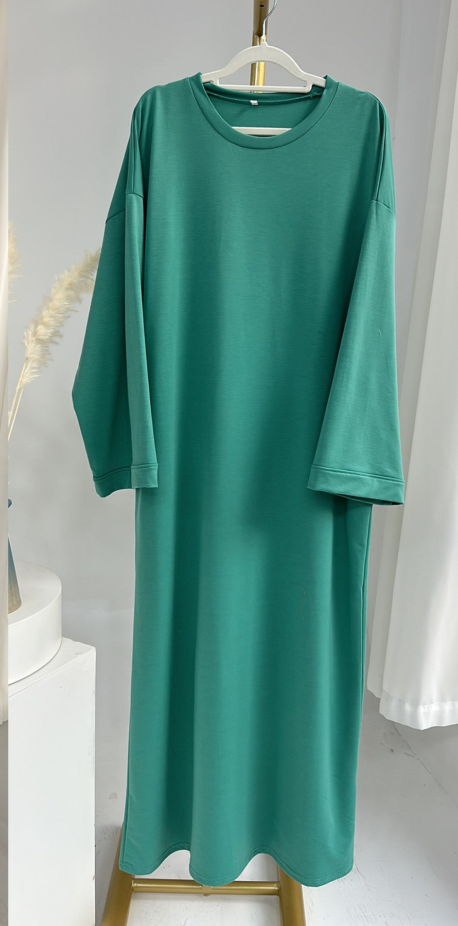 Women's Plain Sweatshirt Abaya Dress