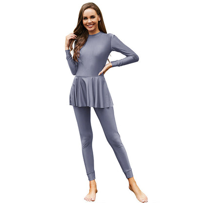 Burkini Long Sleeve Beach Surfing One-piece Swimsuit