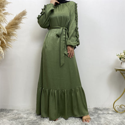 Elegant Modest Pleated Abaya Dress