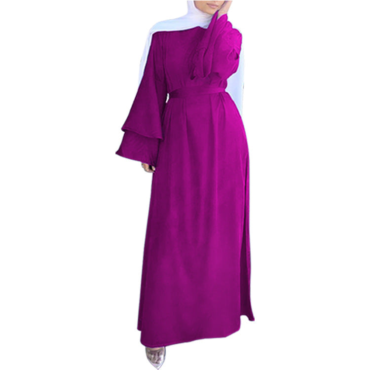 Women's Double Flare Sleeve Abaya Dress