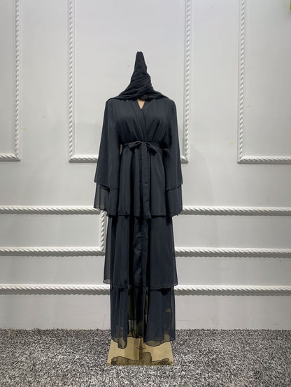 Women's Plain Robe Open Abaya Dress