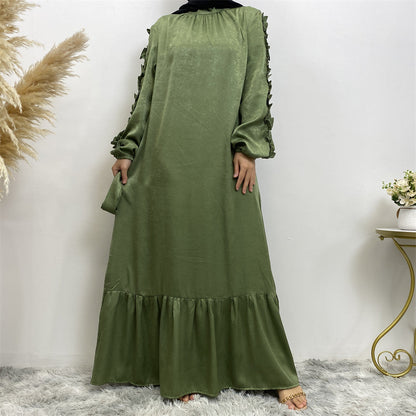 Elegant Modest Pleated Abaya Dress