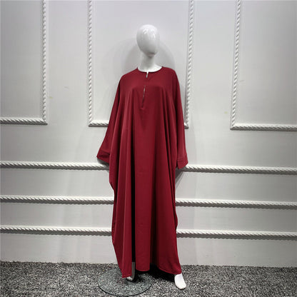 Women's Plain Bat Sleeve Abaya Dress