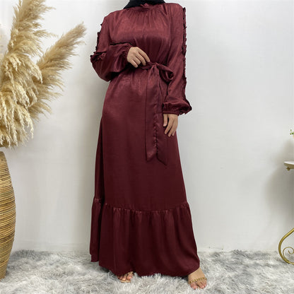 Elegant Modest Pleated Abaya Dress