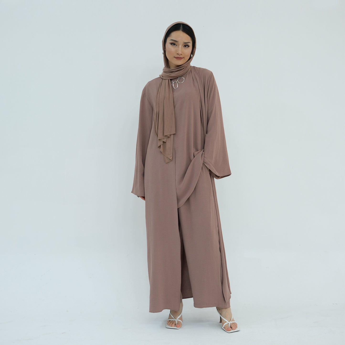 Women's Modest Three-piece Top And Pants Suit