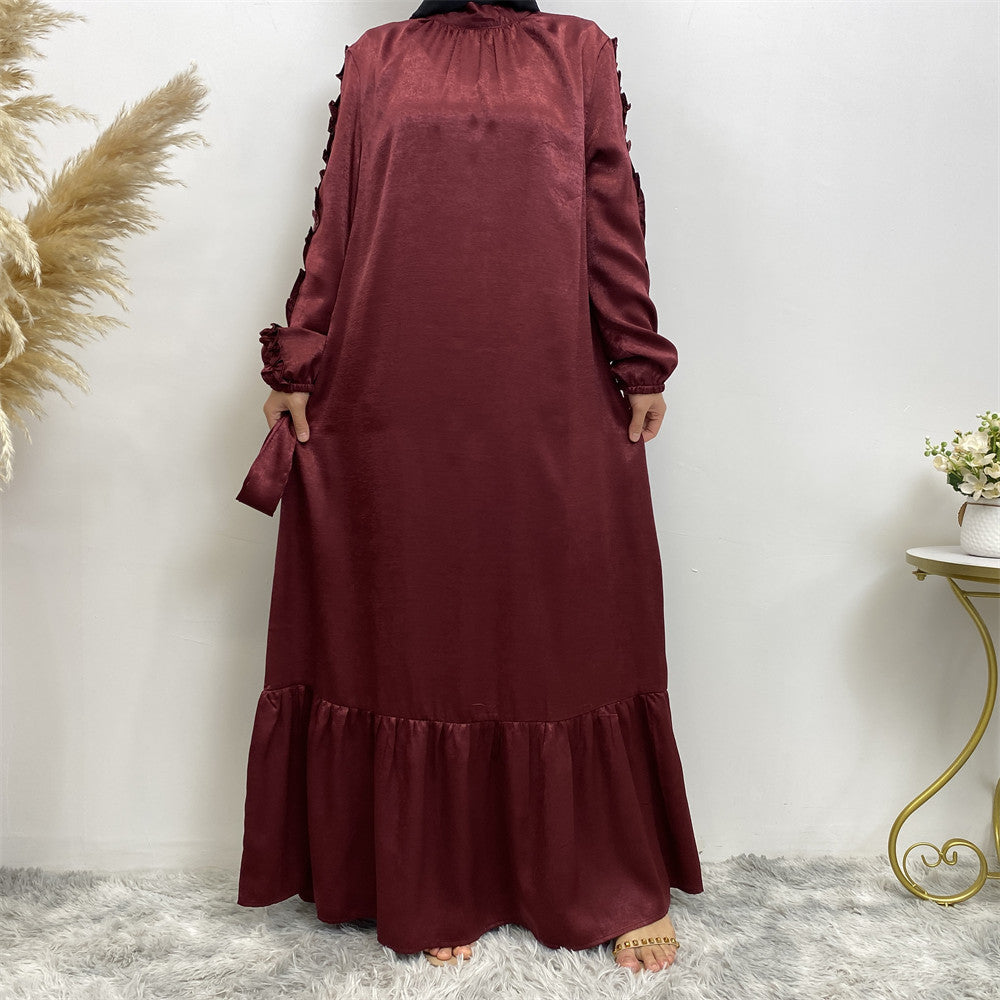 Elegant Modest Pleated Abaya Dress