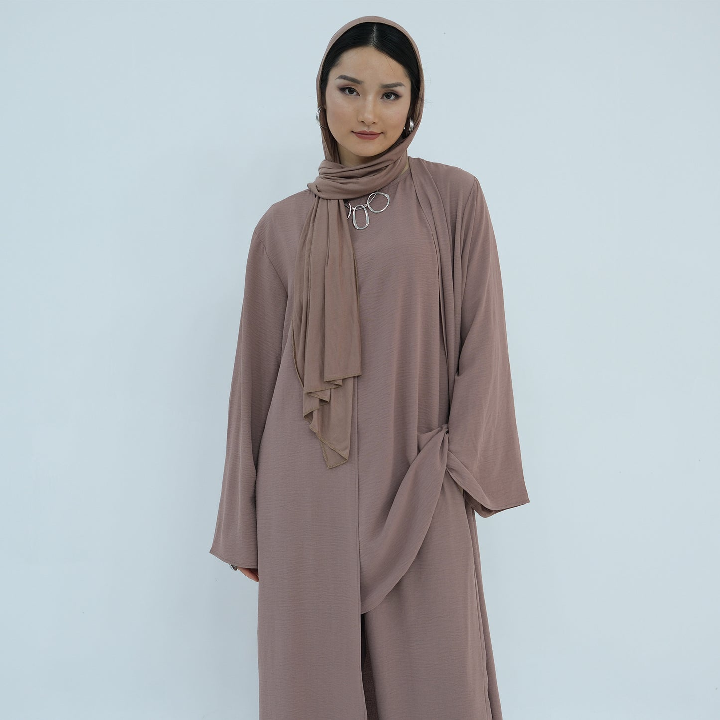 Women's Modest Three-piece Top And Pants Suit