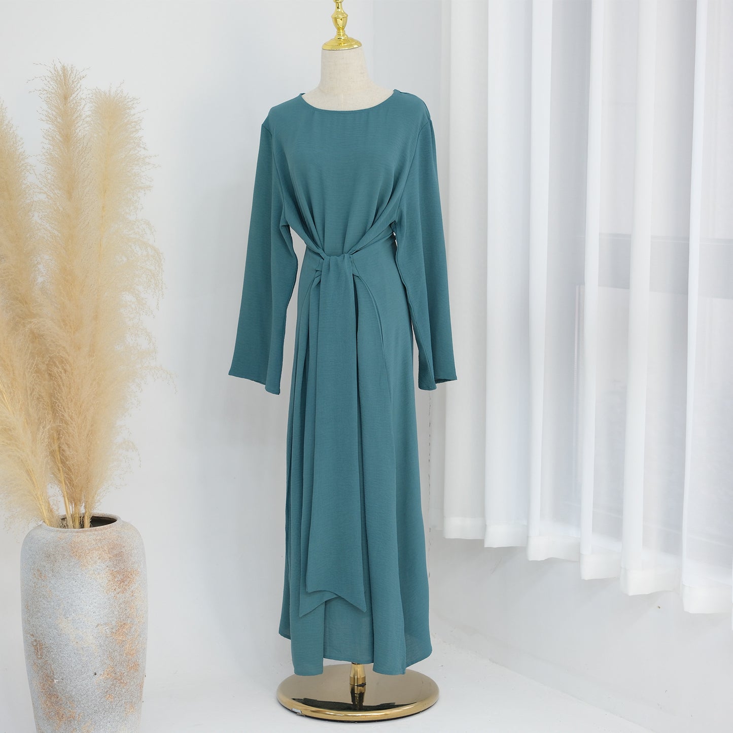 Women's Lace-up Modest Abaya Dress