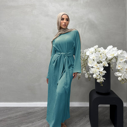 Women's Lace-up Modest Abaya Dress