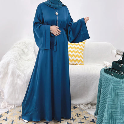 Women's Plain Crew Neck Abaya Dress