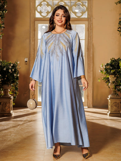 Modest Long Sleeve Islamic Dress - Blue