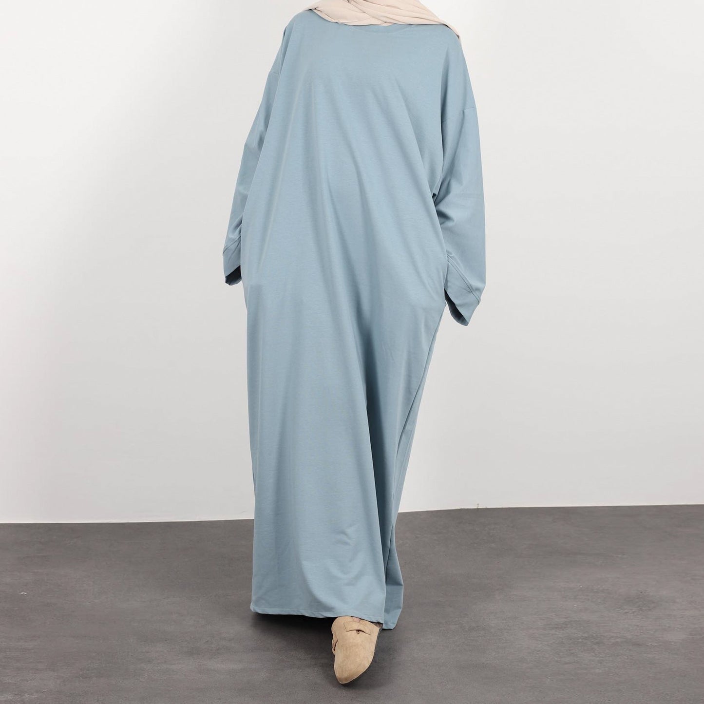 Women's Plain Sweatshirt Abaya Dress