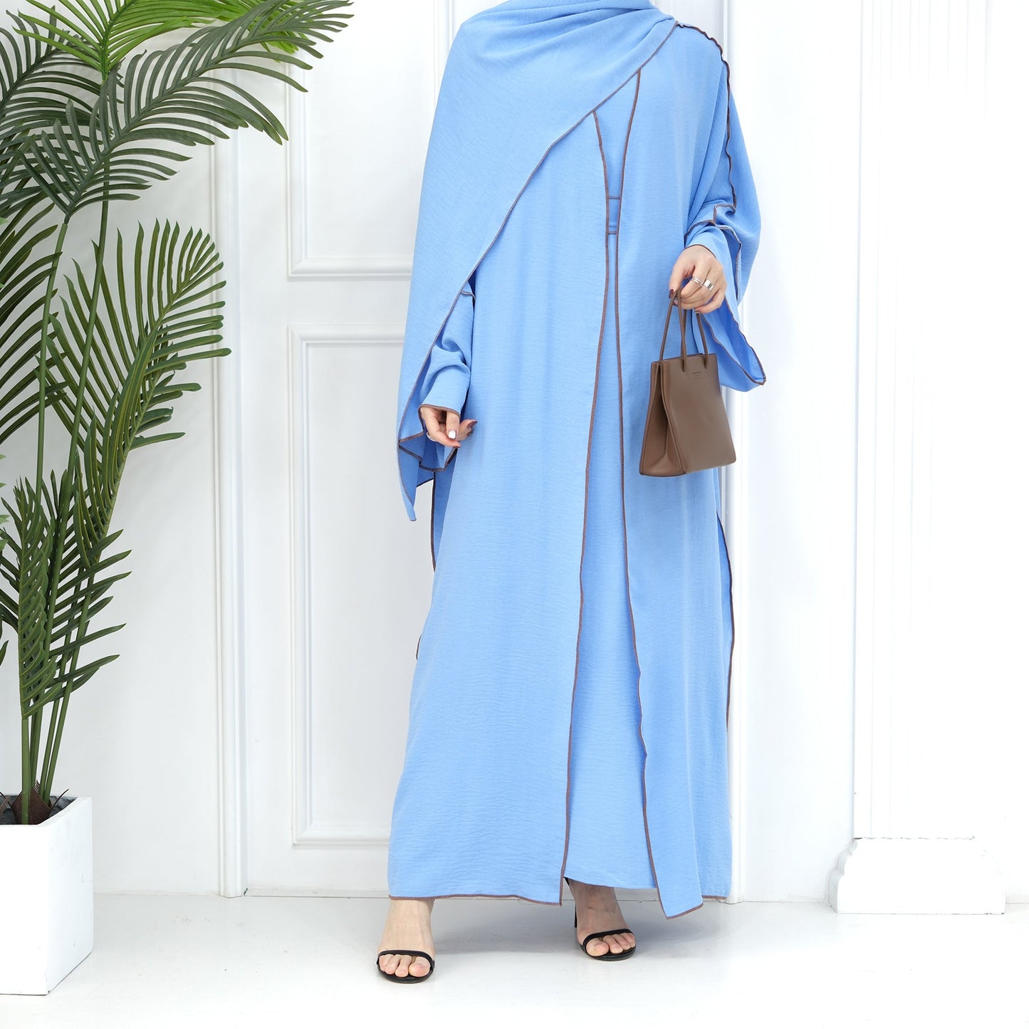 Modest Plain Dress Three-piece Sets