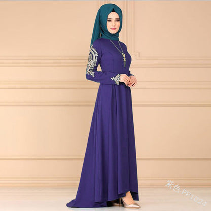 Women's Classical Irregular Swing Abaya Dress