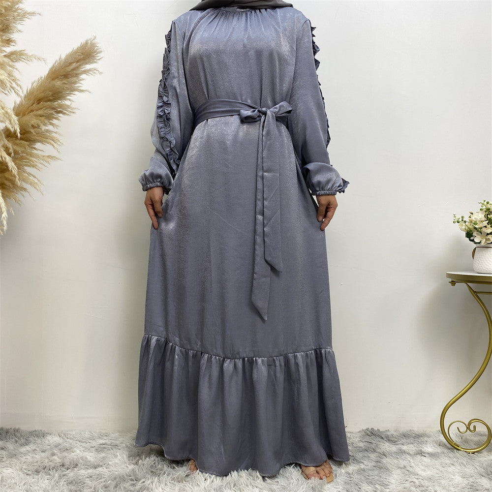 Elegant Modest Pleated Abaya Dress