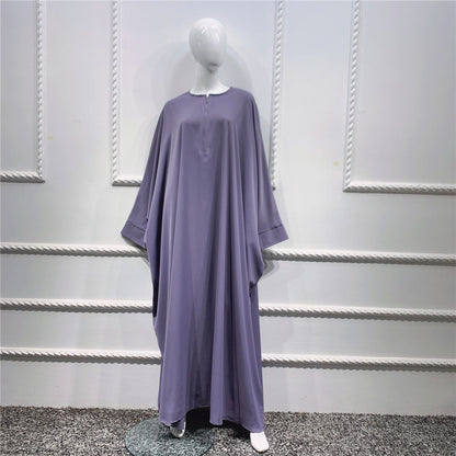 Women's Plain Bat Sleeve Abaya Dress