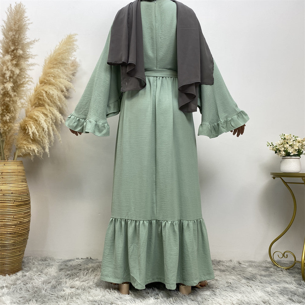 Women's Plain Patchwork Modest Dress