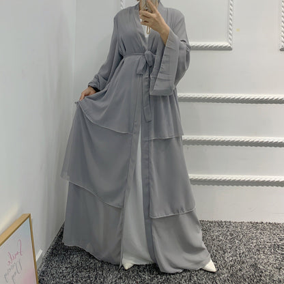 Women's Plain Robe Open Abaya Dress