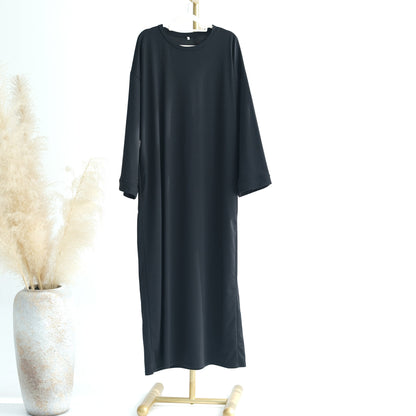 Women's Plain Sweatshirt Abaya Dress