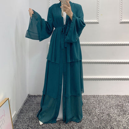 Women's Plain Robe Open Abaya Dress