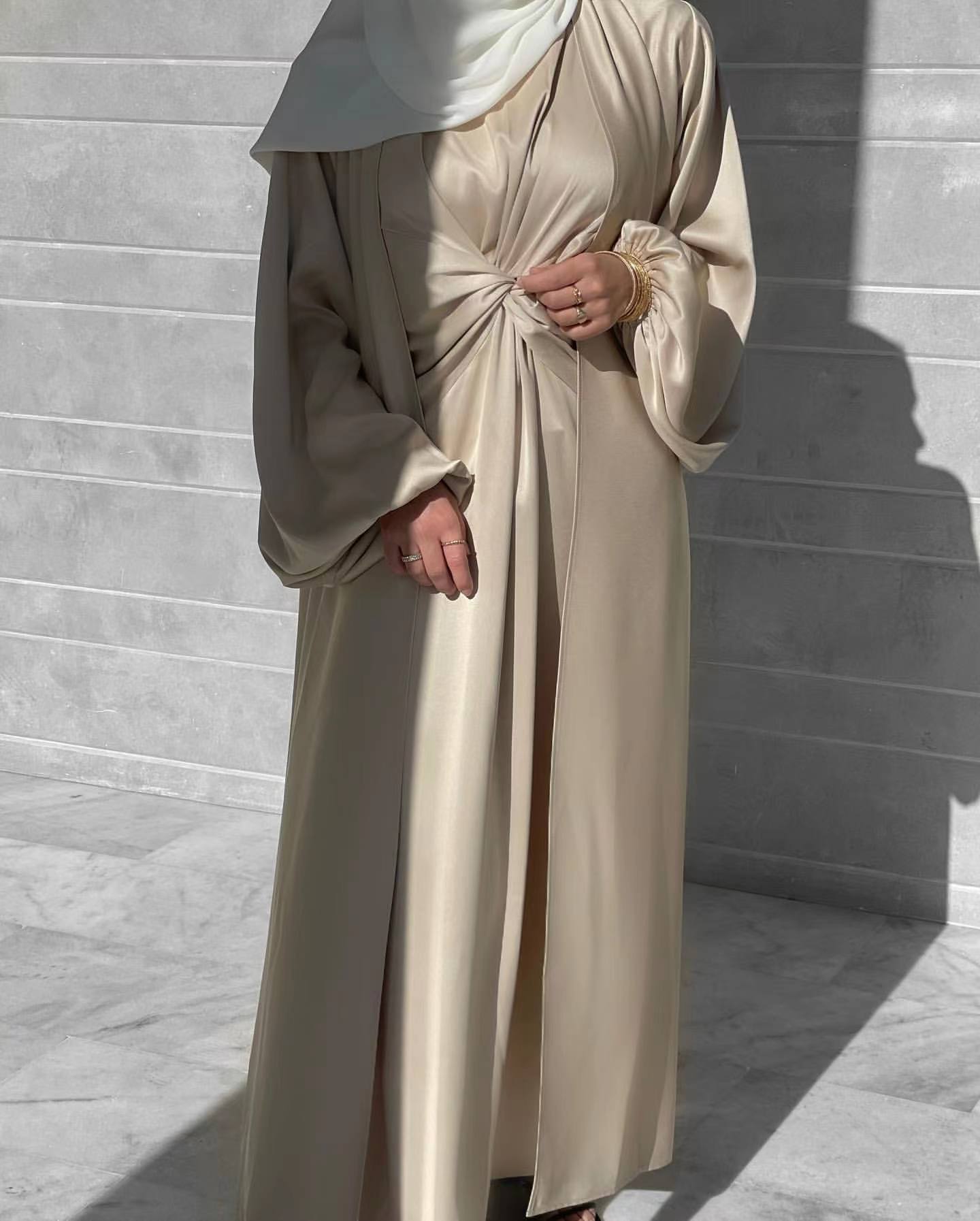 Women's Modest Plain Dress Two Piece Sets