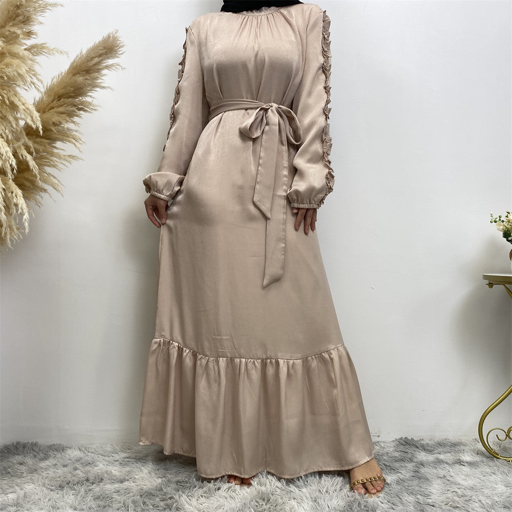 Elegant Modest Pleated Abaya Dress