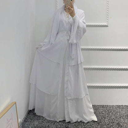 Women's Plain Robe Open Abaya Dress