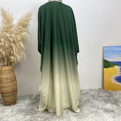 Women's Maxi Gradient Robe Open Abaya