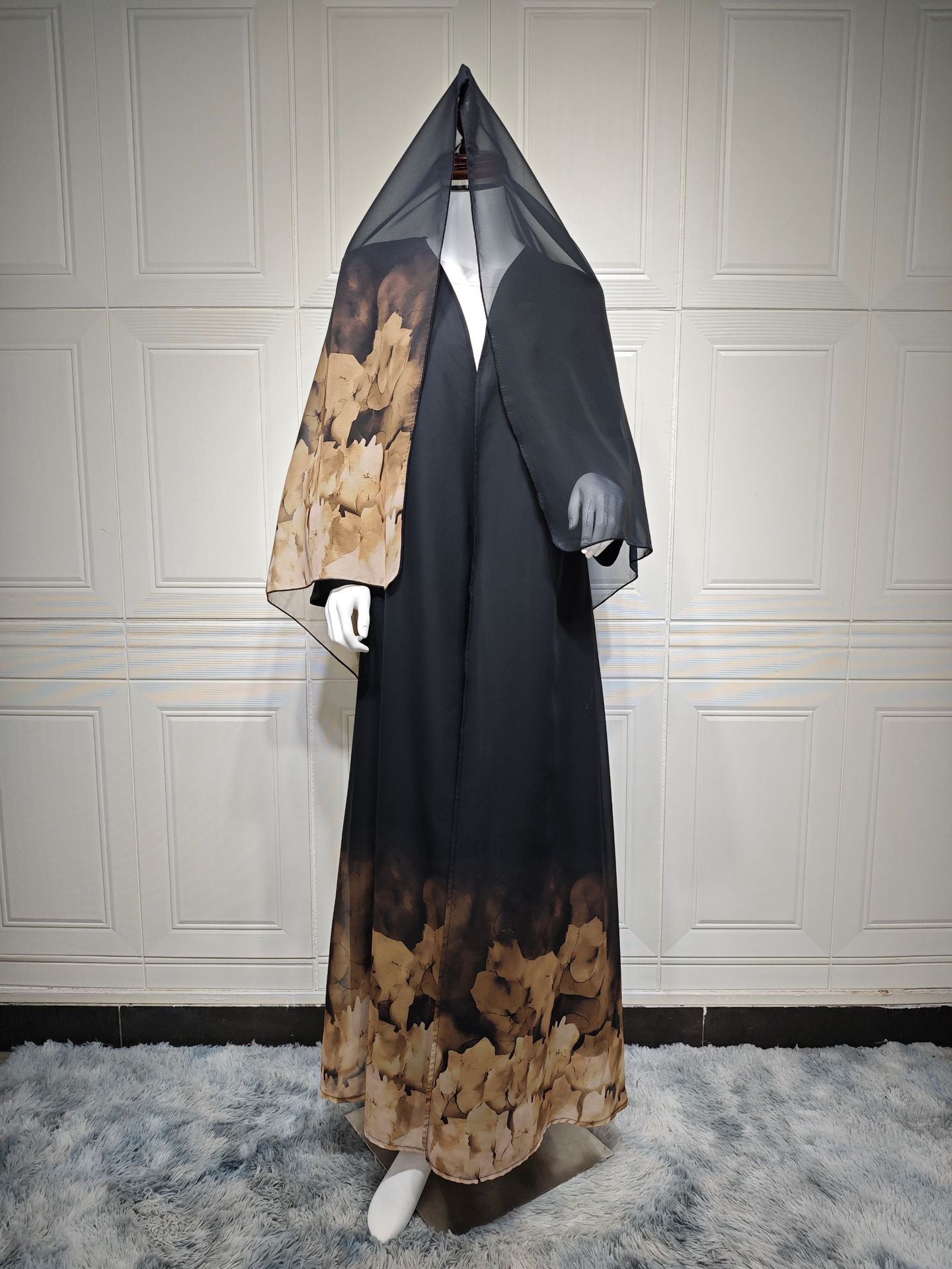 Women's Elegant Black Mosque Suit