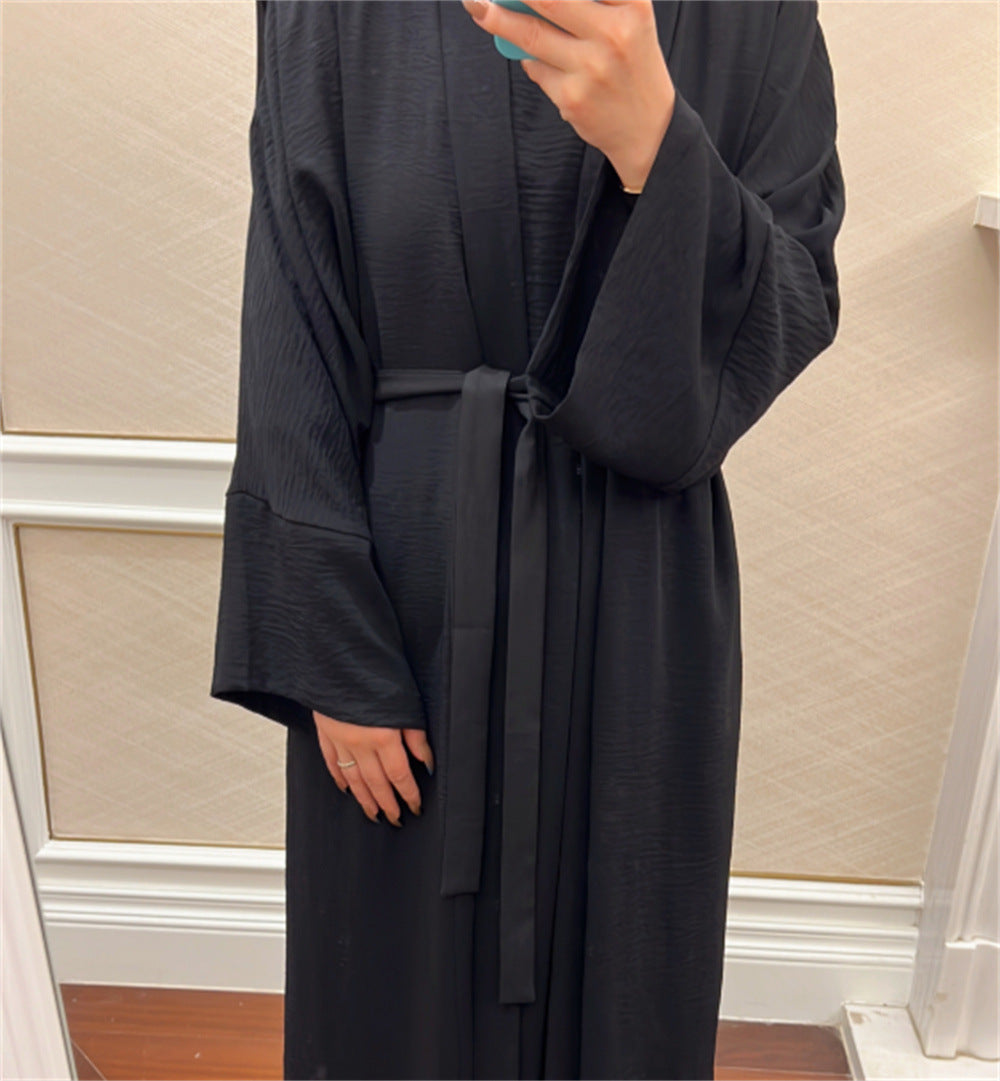 Women's Two Piece Plain Abaya Dress