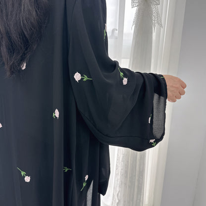 Flower Embroidery Graceful Robe