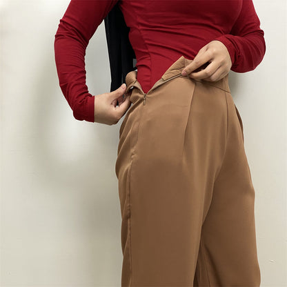 Women's Wide-leg Pants with Lace-up Two Piece Sets